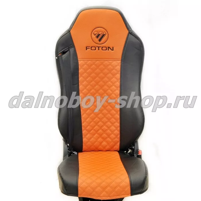 Чехол - сиденье / иск.кожа /PREMIUM / FOTON AUMAN (FA02) / черно-оранжевый