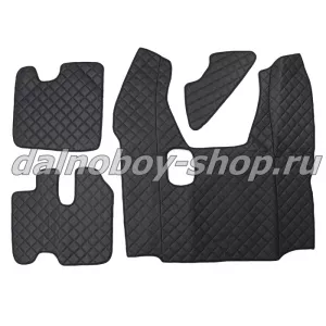 Коврик кож.зам. под ноги Польша MERCEDES ATEGO/AXOR/ KMZ NEO 5490 (2013-) / МКПП / Черный+Черная стр