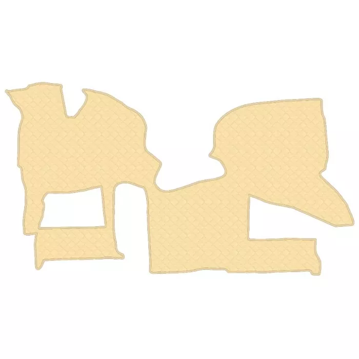 Коврик кож.зам. под ноги SHACMAN X3000 (механика, 2 полки) от 2023г /бежевый