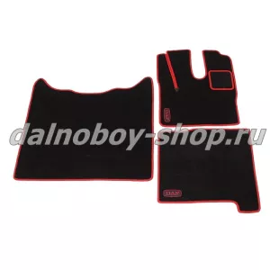 Коврик ворс под ноги Польша (из 3-х) DAF XF-106 (автомат) красный