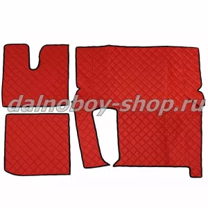 Коврик кож.зам. под ноги Польша MAN TGX (1 выдв.ящик) (автомат) красный