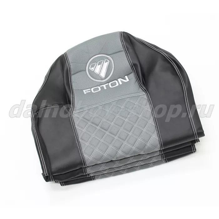Чехол - сиденье / иск.кожа /PREMIUM / FOTON AUMAN (FA01) / Черн+Сер