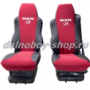Чехол - сиденье иск.кожа+велюр PREMIUM MAN TG-A/X/S/M/L  с 2017 (1ремень)(2 выс.сид.) черно-красный