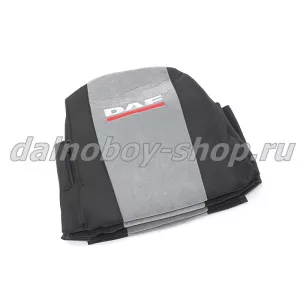 Чехол - сиденье DAF XF -105/106 от 2012г (2 ремня)(2выс.сид.) черно-серый