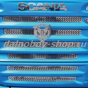 Накладки INOX  на решетку радиатора SCANIA R 2004-2009