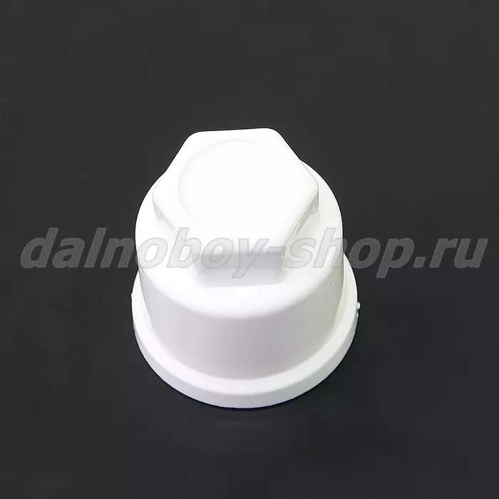 Колпачок гайки 32 пластик удлинен. белый (ЛОГО) утолщенный / (20шт. уп)
