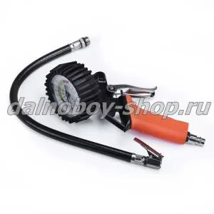 Манометр с пистолетом для подкачки шин / 0-16 бар / Евро / "КОЛИР" TG-13