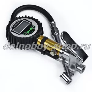 Манометр Электронный с пистолетом для подкачки шин, с удлинителем / Евро / "КОЛИР" STG-26
