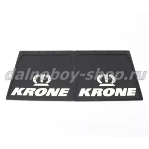 Брызговики задние прицепа 400*400  (рез.тиснен.)  KRONE (надпись белая резина)