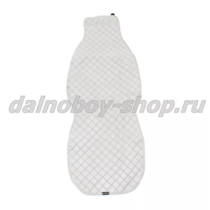 Чехол - накидка на сидение универсальная / стеганная / антара бежевая + красная нитка