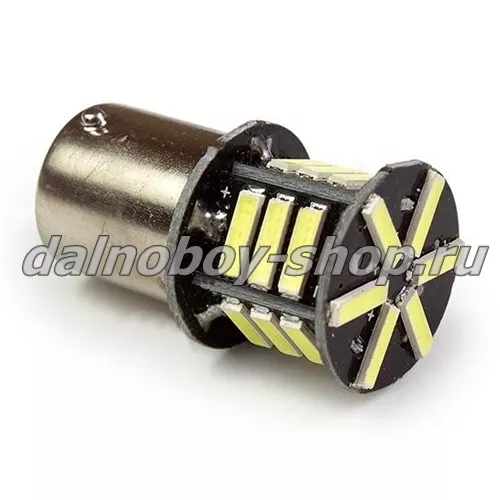 Лампочка габаритная "КУКУРУЗА" 21 SMD (9326)  белая 24v (10)