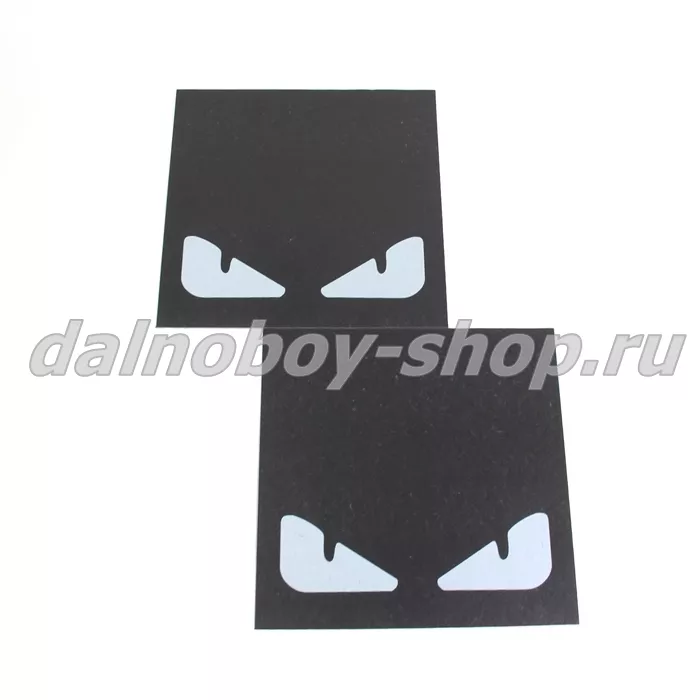 Брызговики задние резина 400*400 ГЛАЗА белые