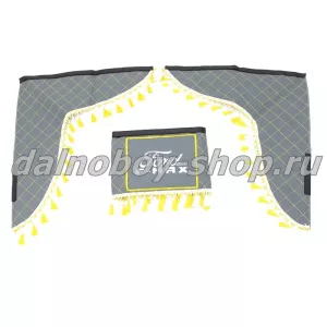 Ламбрекен лоб.+ шторка боковая кожзам 2.2м  FORD серый