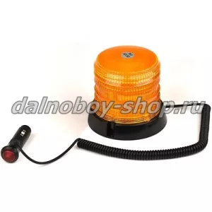 Маяк импульсный LED 10-30v 48LED желтый магнит-стационар d-122mm, h-110mm