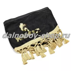 Ламбрекен лоб.+ шторка боковая велюр 2.2м KMZ черный