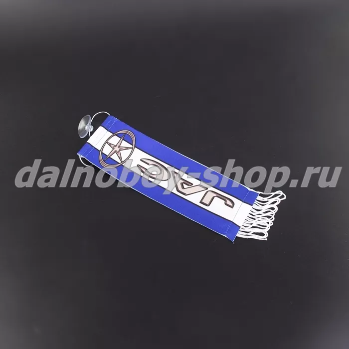 Вымпел прямоугольный на присоске 5.5*20см JAC с бахромой и рисунком синий