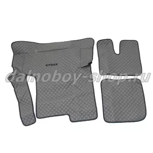 Коврик кож.зам. под ноги Польша SITRAK C7H (2022-) Широкая кабина /Без Ящ. / Хол. MAN / Серый