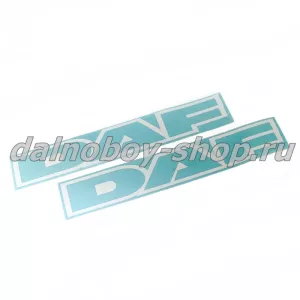 Наклейка на боковые окна 8,5*50 "DAF" ( комплект 2шт.) цвет белый