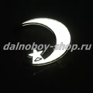 Табличка светящаяся ПОЛУМЕСЯЦ деревянный  диодный "Малый" 24v