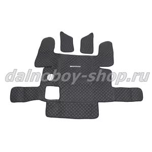 Коврик кож.зам. под ноги Польша SHACMAN / Рестайлинг / F3000 (2011-) / Черный+Черн строчка