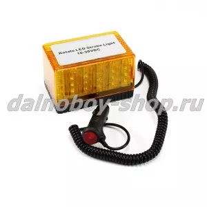 Маяк импульсный LED КВАДРАТНЫЙ 10-30v h=85мм, L=125x85мм, на магните, в прик