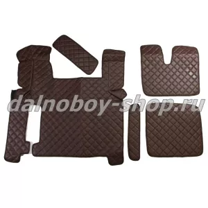 Коврик кож.зам. под ноги Польша MAN TGX 2018  (2 выдв.ящик) коричневый