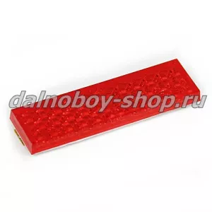 Катафот WAS прямоугольный на липучке 64*18mm MINI ПОЛЬША красный (1500/50)