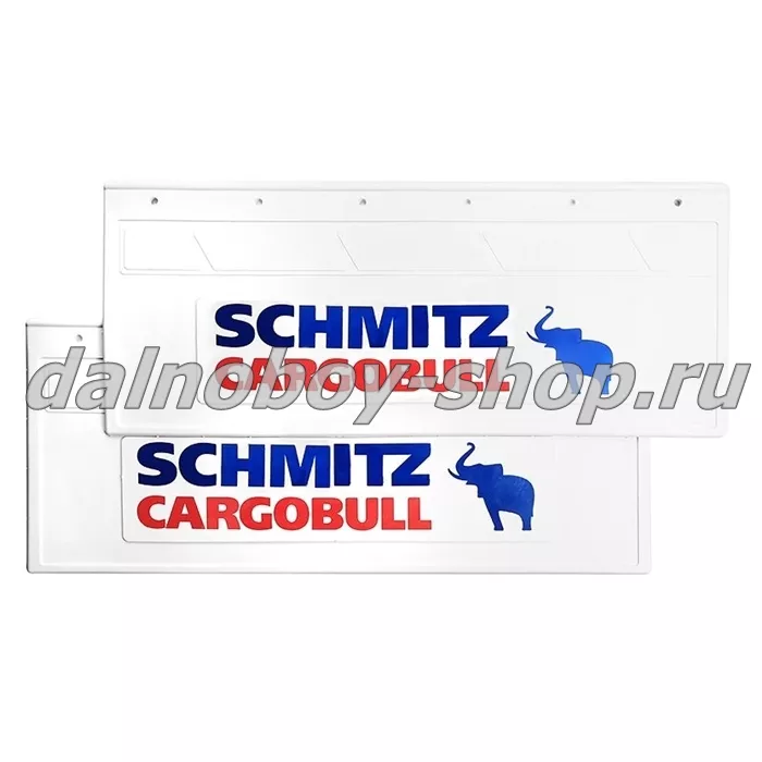 Брызговики задние резина (тисненные) БЕЛЫЕ 660*270 SCHMITZ цветной