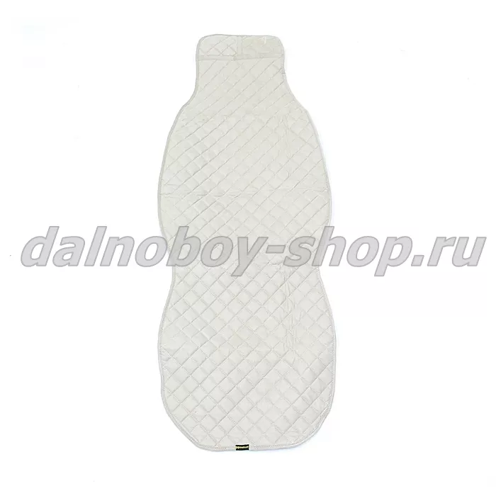 Чехол - накидка на сидение универсальная / стеганная / антара бежевая + бежевая нитка