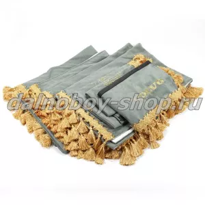 Шторы (ВЕЛЮР) с бахромой VOLVO FH -12  серый