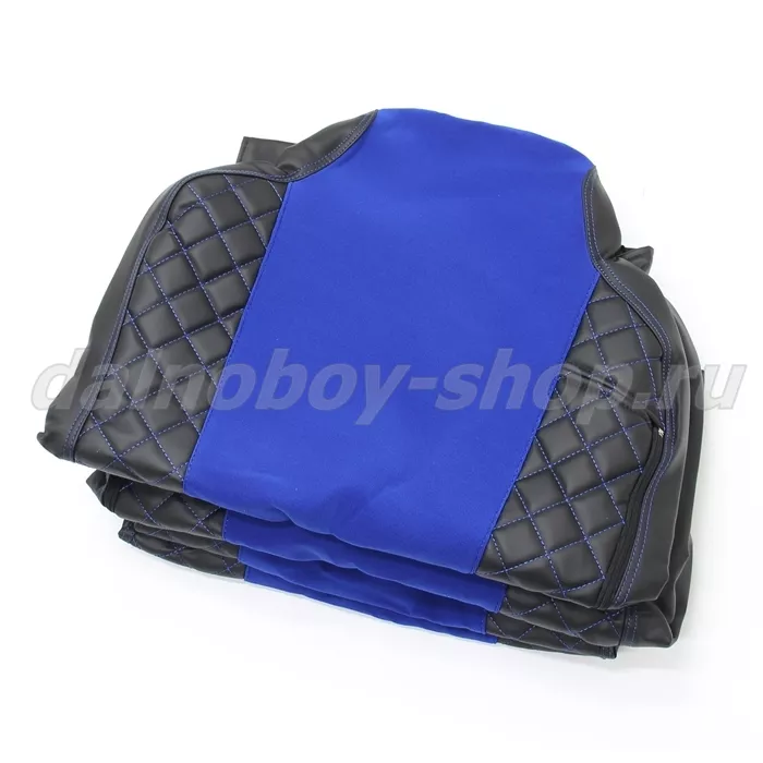 Чехол - сиденье иск.кожа+велюр PREMIUM KMZ EURO AXOR NEO 5490 2020 г-> обновленный /БЕЗ ЛОГОТИПА/син
