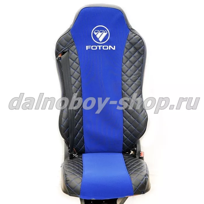 Чехол - сиденье иск.кожа+велюр PREMIUM FOTON AUMAN от 2023 г (FA02) черно-синий