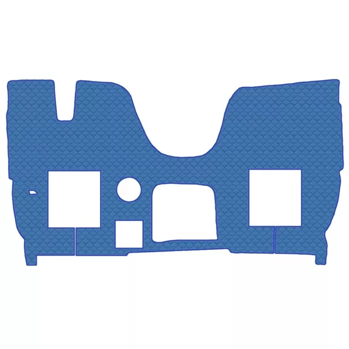 Коврик кож.зам. под ноги SHACMAN X3000 (механика, спальник, ящик на шахте) /синий