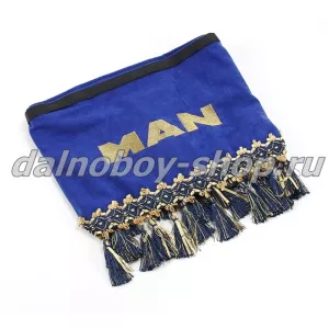 Ламбрекен лоб.+ шторка боковая велюр 2.2м  MAN синий