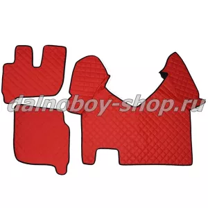 Коврик кож.зам. под ноги Польша IVECO HI-WAY от 2013г (автомат) красный