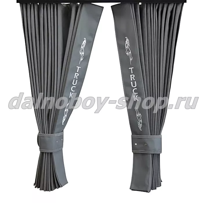 Шторы спальника TRUCK 1.2*1.5 серая алоба + серая кожа
