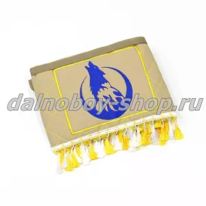 Ламбрекен лоб.+ шторка боковая кожзам 2.2м  ВОЛК бежевый