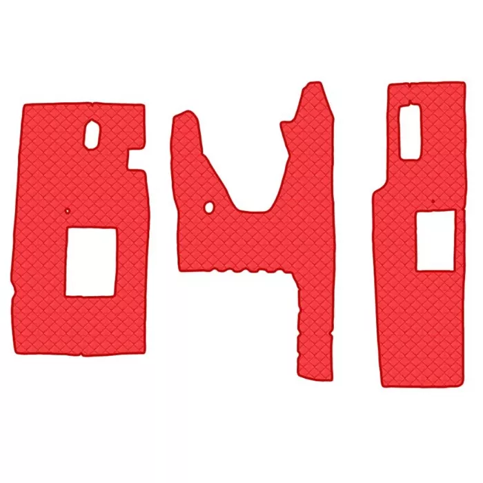 Коврик кож.зам. под ноги MZ EURO ПРОСТОР (механика) от 2021г  /красный