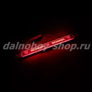 Указатель габ. 2-х рядный LONG LED / НЕОН / SCANIA / 24v красный /50