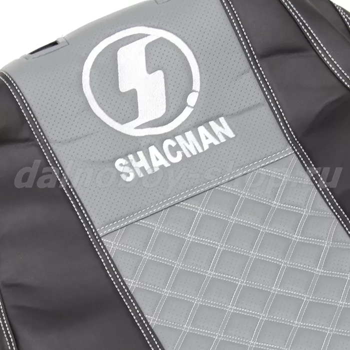Чехол - сиденье / иск.кожа /PREMIUM / SHACMAN 2021г. (SH02) / черн+сер