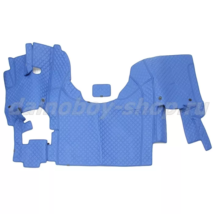 Коврик кож.зам. 3D под ноги DAF XF-105 автомат /синий+синяя нить