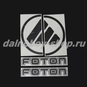Наклейка на боковые окна 45*33 "FOTON" ( комплект 2шт.) цвет черный