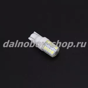 Лампочка габаритная без/цок  T10-3014-24SMD-силикон белая 24v (по 10шт)