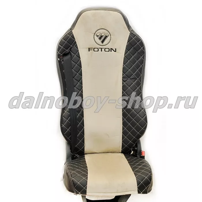 Чехол - сиденье иск.кожа+велюр PREMIUM FOTON AUMAN от 2023 г (FA02) черно-бежевый