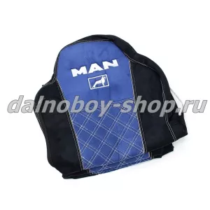 Чехол - сиденье аликанте MAN TG-A/X/S/M/L  до 2017 (2 ремня)(2 выс.сид.) черно-синий
