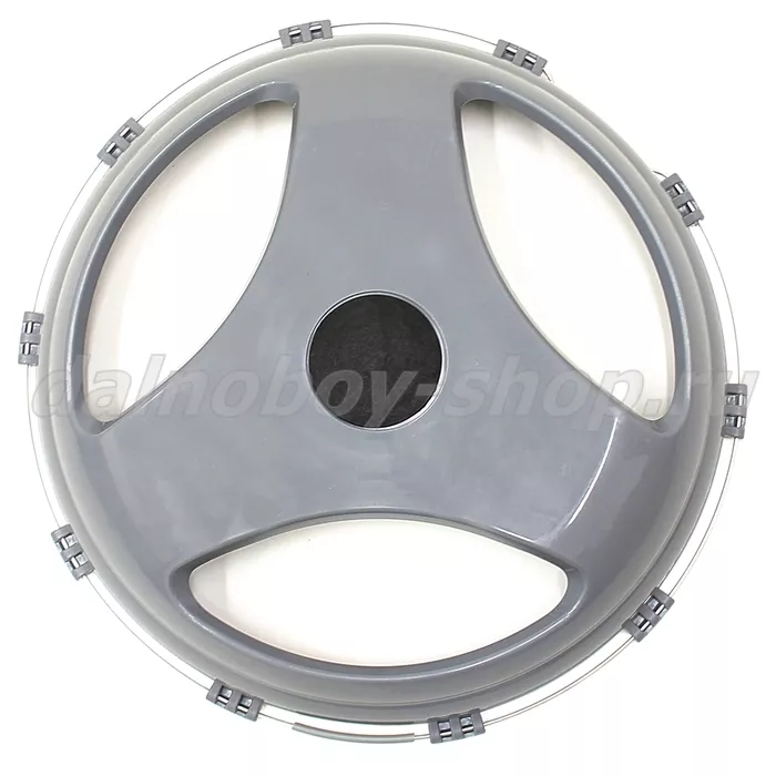 Колпак колеса 22.5 передний ПЛАСТИК " ЛУЧИ"  серый