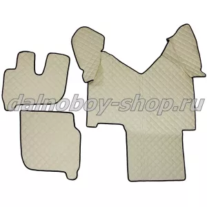 Коврик кож.зам. под ноги Польша IVECO до 2012г (автомат) широкая кабина  бежевый