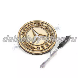 Табличка светящаяся  MERCEDES ЛОГОТИП деревянный  диодный  24v