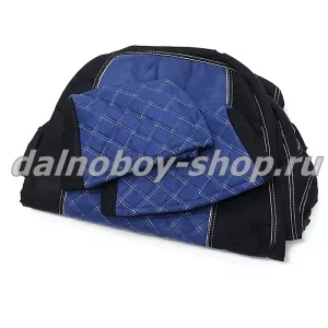 Чехол - сиденье аликанте KMZ EURO 4-5 / ГРАМЕР / (2 сид.2 ремня.) / черно+синие