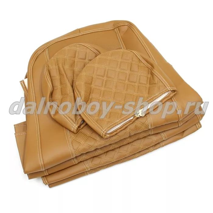 Чехол - сиденье / иск.кожа /PREMIUM / KMZ (2 сид.2подголов.) без ремней / фокс+фокс